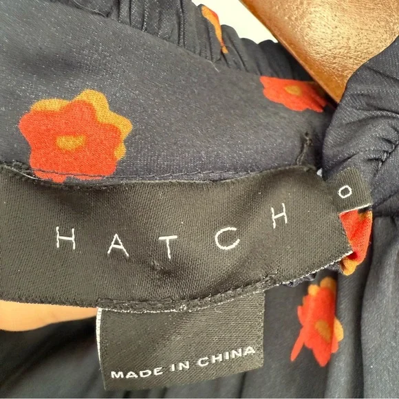 Hatch Black‎ and Red Black Maternity Turtleneck Mock neck Maxi Dress size XS